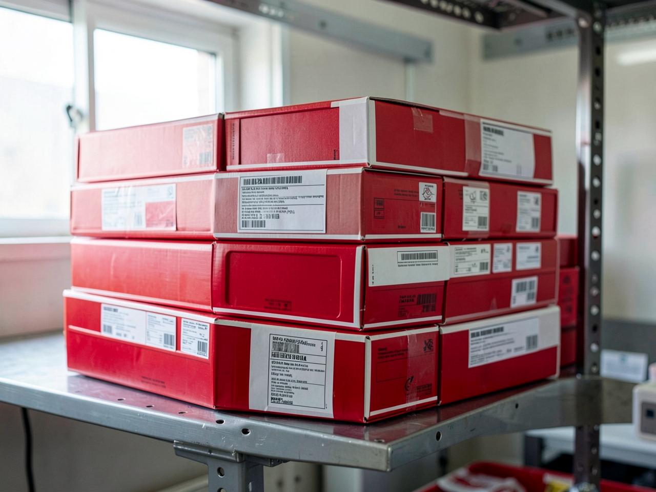 Insulated cold-chain delivery boxes ready for dispatch